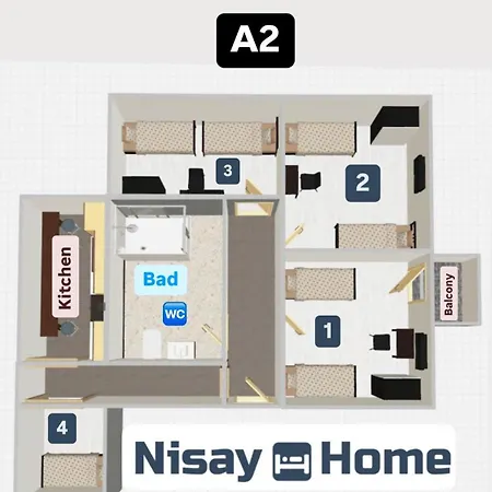 شقة Nisay - 4 - A2 *